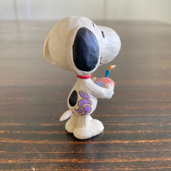 Jim Shore Peanuts Snoopy with Cupcake Birthday Figurine 4059441 3 Inch - Picture 3 of 7